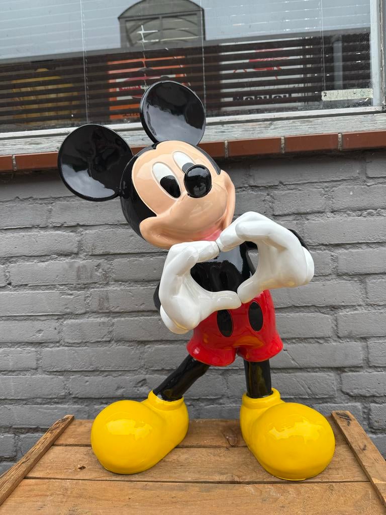 Groot Mickey Mouse Beeld - Decoratief Figuur, Verzamelen, Disney, Ophalen, Mickey Mouse, Zo goed als nieuw, Beeldje of Figuurtje