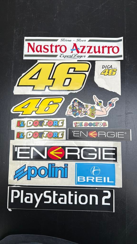 Stickers Valentino Rossi, Ophalen of Verzenden, Zo goed als nieuw, Meerdere stickers