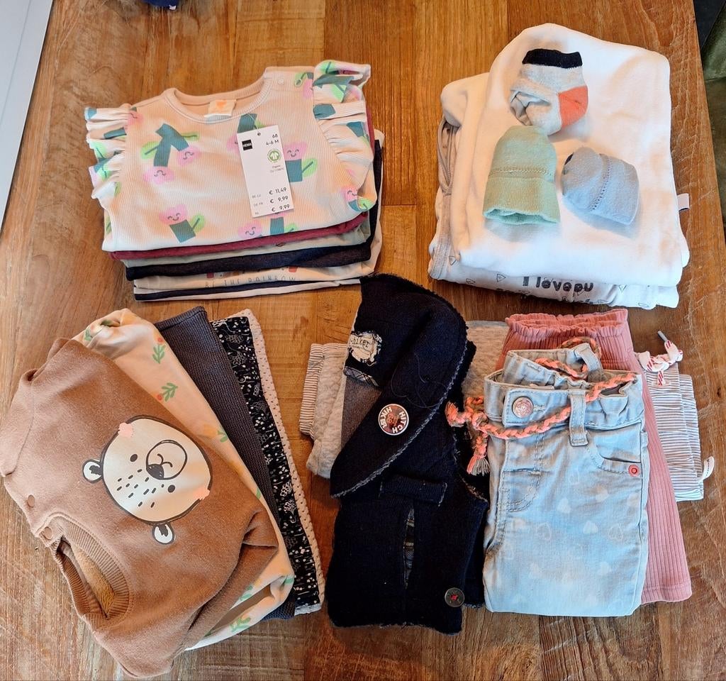 Kledingpakket maat 68 voor meisjes, Kinderen en Baby's, Babykleding | Maat 68, Ophalen of Verzenden