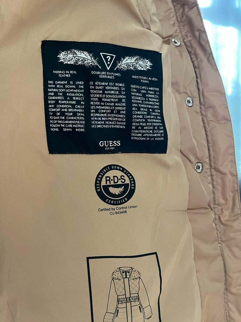 Guess jas maat XS - Zo goed als nieuw, Ophalen of Verzenden, Zo goed als nieuw, Maat 34 (XS) of kleiner, Beige