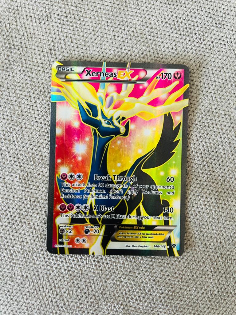 Xerneas Ex 146/146 XY Base Set Pokemon, Verzenden, Zo goed als nieuw, Losse kaart, Foil