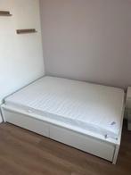 Wit Ikea MALM bed 140x200, Huis en Inrichting, Slaapkamer | Bedden, Ophalen, Gebruikt, Wit, Tweepersoons