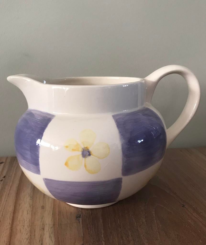 Vintage brocante porseleinen kan/vaas, Antiek en Kunst, Curiosa en Brocante, Ophalen of Verzenden