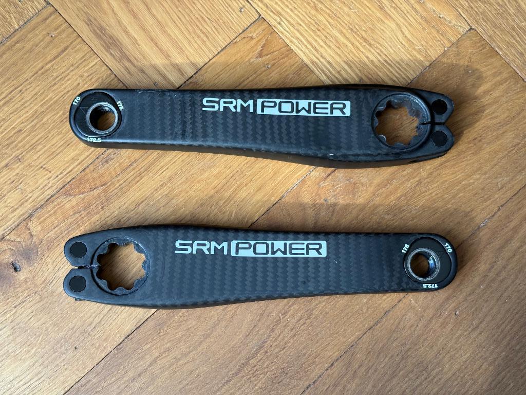 SRM Look Carbon Cranks 170/172.5/175, Fietsen en Brommers, Fietsonderdelen, Crankstel of Pedalen, Verzenden, SRM/Look, Zo goed als nieuw