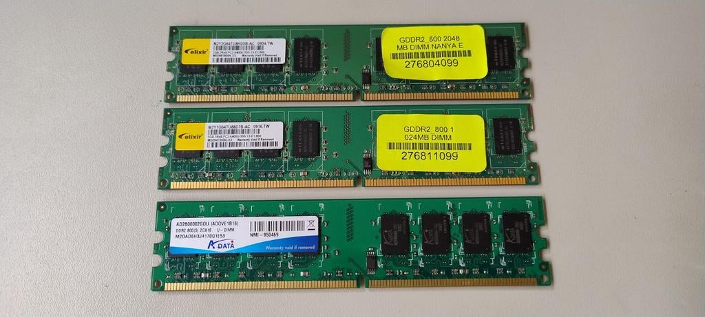 DDR2 geheugen voor PC 3x 2GB, Computers en Software, RAM geheugen, Ophalen of Verzenden