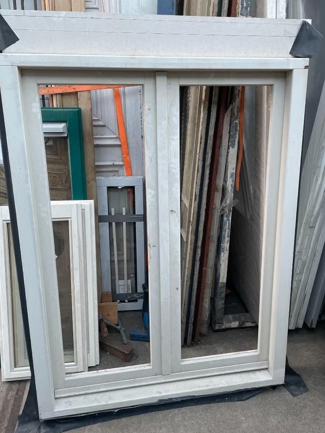 Raamkozijn zonder glas, 2x, Doe-het-zelf en Verbouw, Kozijnen en Schuifpuien, Gebruikt, Raamkozijn, Hout, 150 tot 225 cm, 150 tot 225 cm