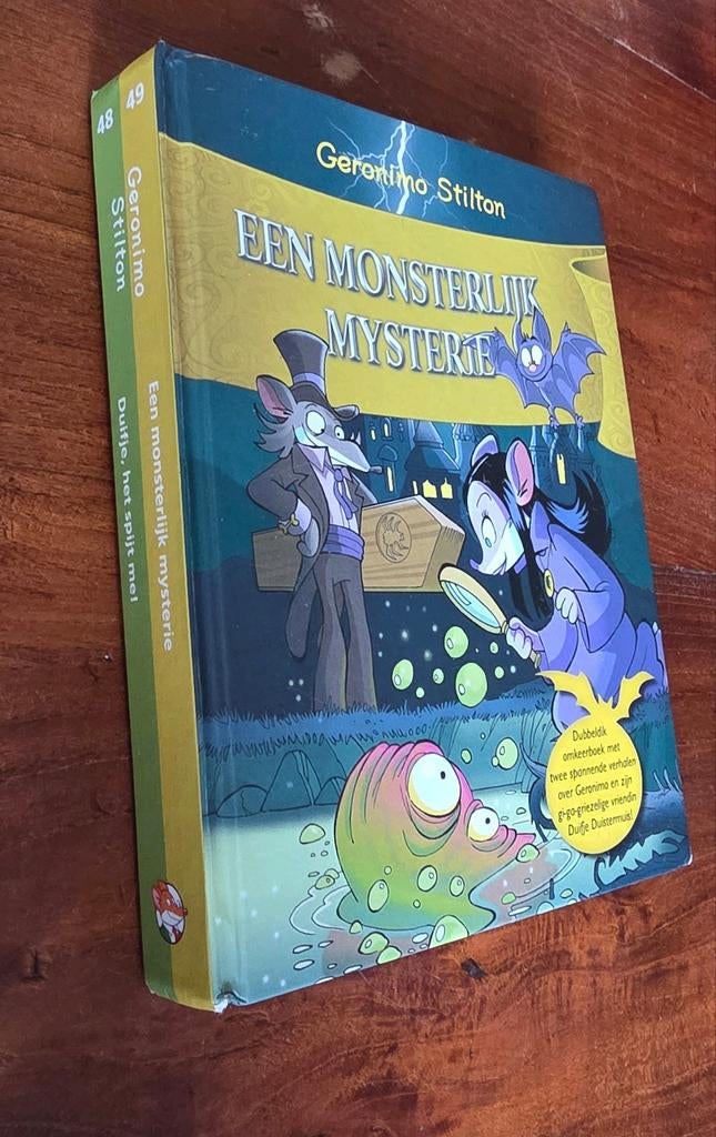 Geronimo Stilton Een monsterlijk mysterie,Duifje het spijt m, Boeken, Fictie algemeen, Geronimo Stilton, Ophalen of Verzenden