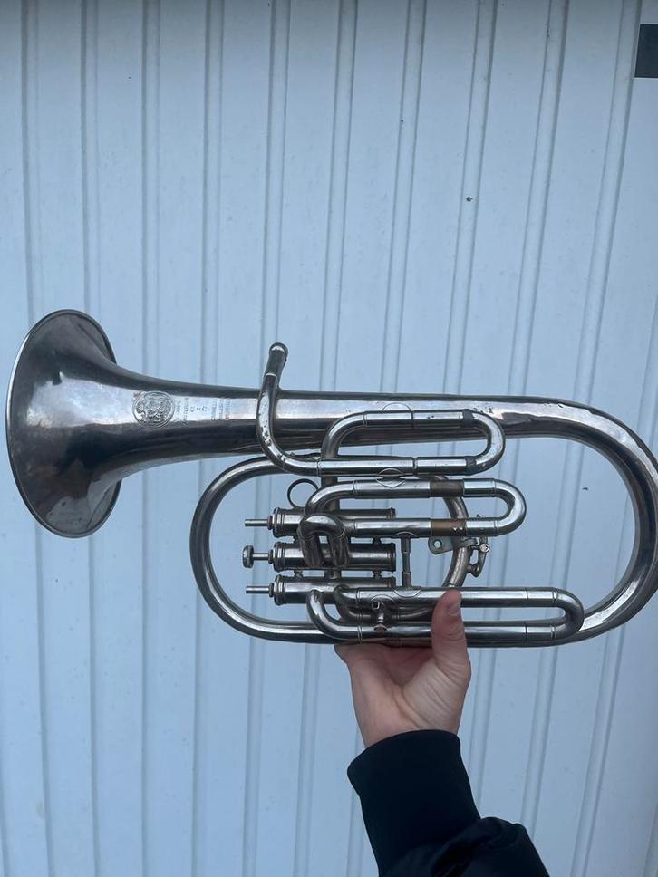 Oude Euphonium / Tenortuba - C. Mahillon, Muziek en Instrumenten, Blaasinstrumenten | Tuba's, Gebruikt, Euphonium of Tenortuba