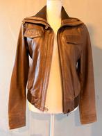 Leren jack Transmission maat L, Bruin, Transmission, Maat 42/44 (L), Ophalen of Verzenden