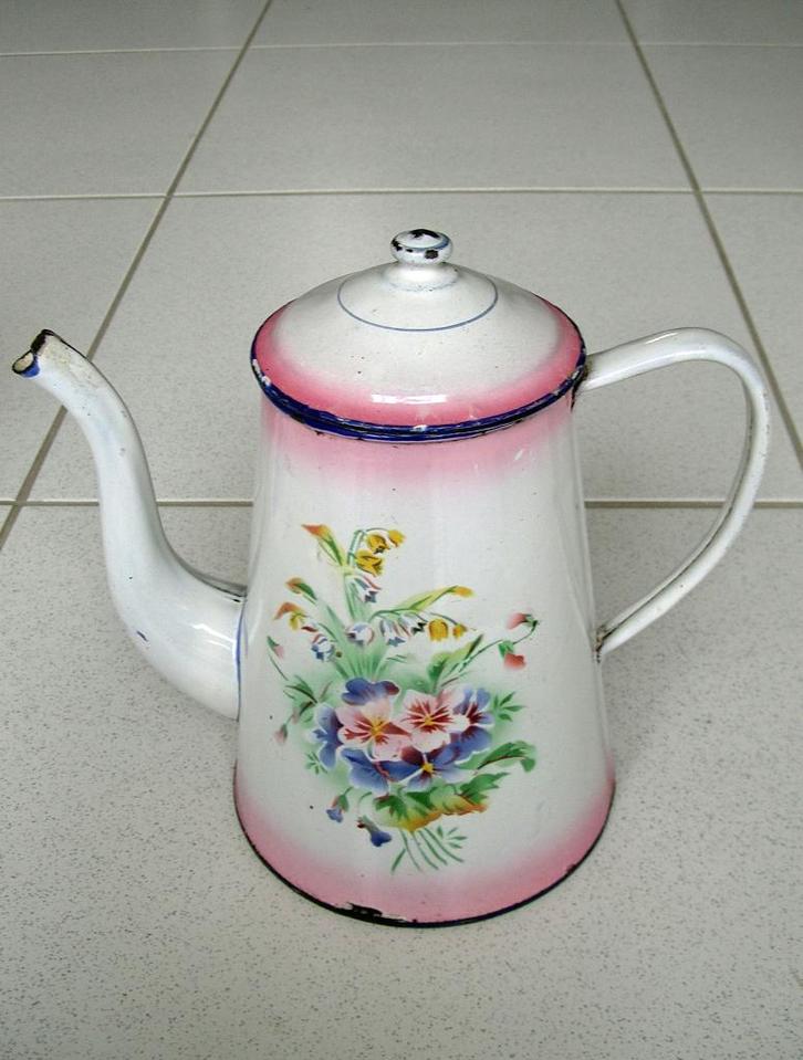 Japy emaille koffiepot, Antiek en Kunst, Antiek | Emaille, Ophalen of Verzenden