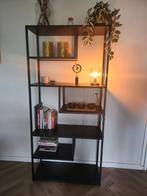 Zwarte metalen kast - Industriële look 170x85cm, Ophalen, Met plank(en), 50 tot 100 cm, Zo goed als nieuw