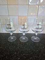 Tripel Lefort bierglazen - 3 stuks, Verzamelen, Ophalen of Verzenden, Bierglas