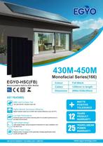 Zonnepanelen Egyo 430Wp NIEUW (pallet en losse verkoop), Doe-het-zelf en Verbouw, Zonnepanelen en Toebehoren, Ophalen, Nieuw, Paneel