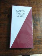40 vellen kaarten karton in vijf kleuren. Nieuw, Ophalen of Verzenden, Nieuw, Overige thema's, Blanco kaart of Basiskaart