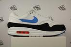 Nike Air Max 1 White Photo Blue Black - 44,5, Kleding | Heren, Schoenen, -, Verzenden, Zwart, -