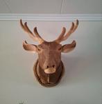Houten Hertekop Wanddecoratie, Ophalen, Zo goed als nieuw