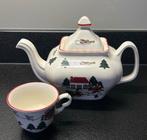 Mason’s Christmas Village theepot met gratis theekop, Antiek en Kunst, Antiek | Servies los, Ophalen of Verzenden