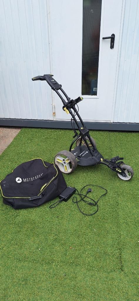 Elektrische Golfkar golfcaddy golftrolley motocaddy M3pro, Sport en Fitness, Golf, Gebruikt, Golfkar, Overige merken, Ophalen