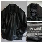 Zwarte leren jas Rino & Pelle ,afritsbare bontkraag Mt 52, Kleding | Heren, Maat 52/54 (L), Zwart, Ophalen of Verzenden, Zo goed als nieuw