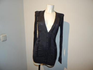 Burberry zijde vest breisel grote ruiten glinster metal stof beschikbaar voor biedingen