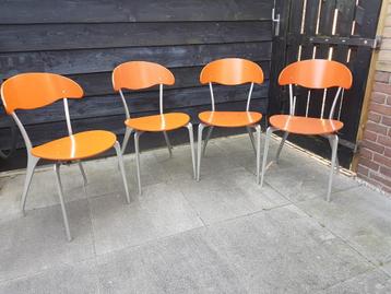 4x Italiaanse Design stoel met aluminium frame - Vintage beschikbaar voor biedingen