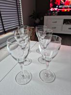 6 Vintage Kristallen Witte Wijn Glazen, Ophalen of Verzenden, Zo goed als nieuw, Overige typen