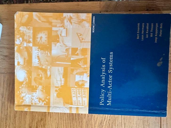 Bert Enserink - Policy Analysis of Multi-Actor Systems, Boeken, Wetenschap, Gelezen, Ophalen