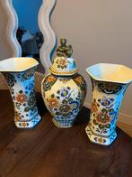 Gaaf antieke kaststel van delft polychroom, Ophalen of Verzenden