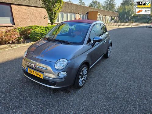 Fiat 500 C 1.2 Lounge Cabrio Airco Boekjes Nap Leer Navi, Auto's, Fiat, Bedrijf, Te koop, 500C, ABS, Airbags, Airconditioning