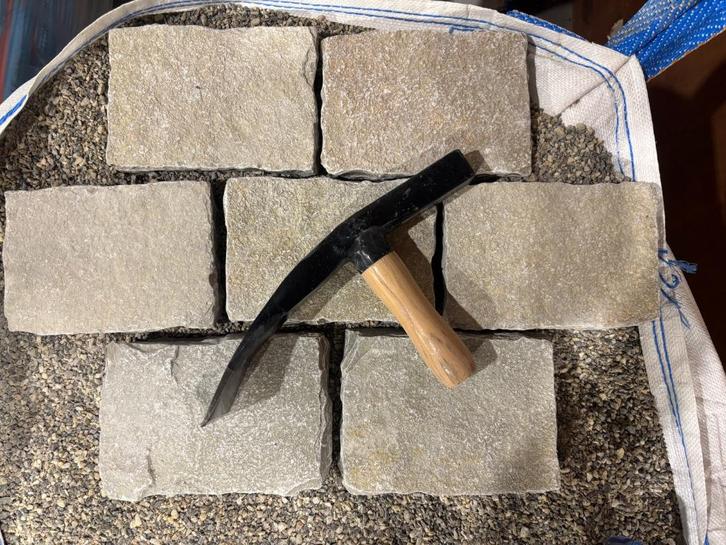 kinderkoppen-kasseien Tandur Beige 20x14x5-7cm verouderd, Tuin en Terras, Tegels en Klinkers, Nieuw, Klinkers, Natuursteen, 10 m² of meer