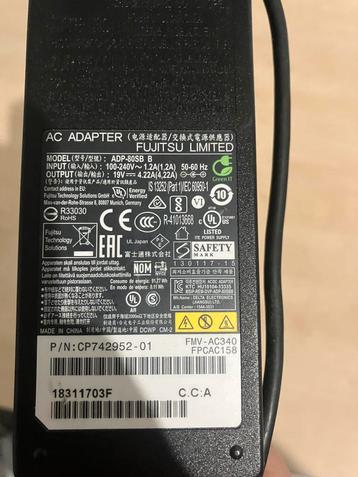 Fujitsu ADP-80SB B Adapter - 19V/80W beschikbaar voor biedingen