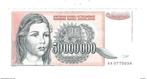 yugoslavia 50 million dinara 1993 123 xf++, Postzegels en Munten, Bankbiljetten | Europa | Niet-Eurobiljetten, Verzenden, Joegoslavië