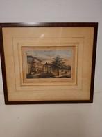 antieke gravure paleis van prins Frederik te Den Haag, Ophalen of Verzenden
