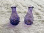Glazen vazen 2 stuks, Minder dan 50 cm, Glas, Gebruikt, Ophalen of Verzenden