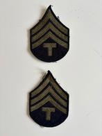 WW2 Era US Army Technician 4th Grade Rank Chevron-Cut Off, Ophalen of Verzenden, Landmacht, Amerika