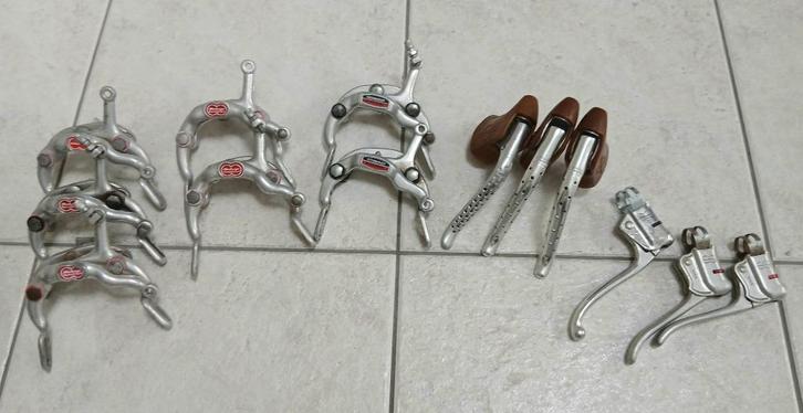 Oldtimer / Vintage remhoeven + levers Weinmann / Altenburger, Fietsen en Brommers, Fietsonderdelen, Gebruikt, Oldtimer, Overige typen
