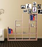 Vakkenkast roomdivider NIKKI 141,6 x 23.8 x 129.6 Eiken, Huis en Inrichting, Woonaccessoires | Kamerschermen, Ophalen, Nieuw