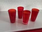 4 nieuwe rode glazen, inhoud 300 ml, Glas, Glas of Glazen, Ophalen of Verzenden, Zo goed als nieuw