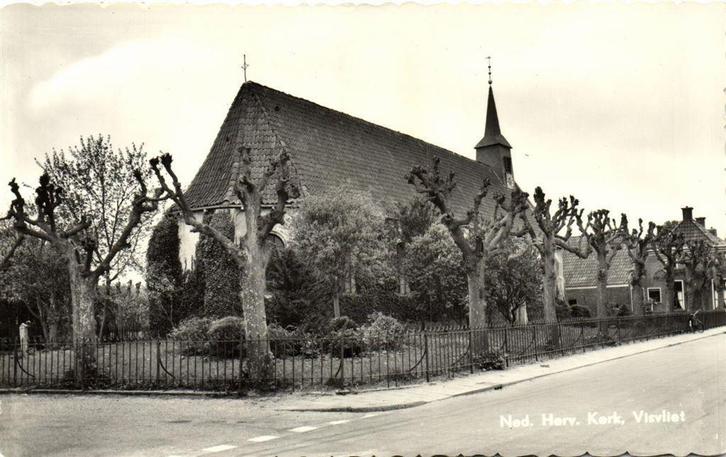 Ned. Herv. Kerk, Visvliet - 1970 gelopen, Verzamelen, Ansichtkaarten | Nederland, Gelopen, Noord-Brabant, Voor 1920, Ophalen of Verzenden