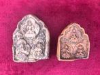 Twee decoratieve terracotta amuletten, Tibet/ Nepal, Ophalen of Verzenden