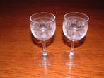 2 gave antieke geetste likeur glas glaasjes nr.4, Antiek en Kunst, Ophalen of Verzenden