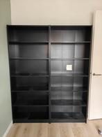 Twee zwarte Billy boekenkasten van Ikea, Huis en Inrichting, Ophalen, Met plank(en), Gebruikt, 200 cm of meer