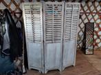 Brocante houten kamerscherm met shutters, Ophalen, Gebruikt