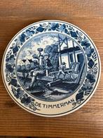 Delftsblauw wandbord De Timmerman, Antiek en Kunst, Ophalen of Verzenden