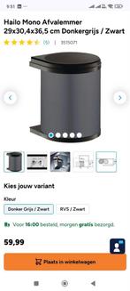 Inbouw prullenbak Hailo Mono, Huis en Inrichting, Woonaccessoires | Prullenbakken, Kunststof, Ophalen of Verzenden, Zo goed als nieuw