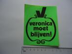 sticker oud VERONICA moet blijven piraat piraten zender radi, Verzenden, Gebruikt, Bedrijf of Vereniging