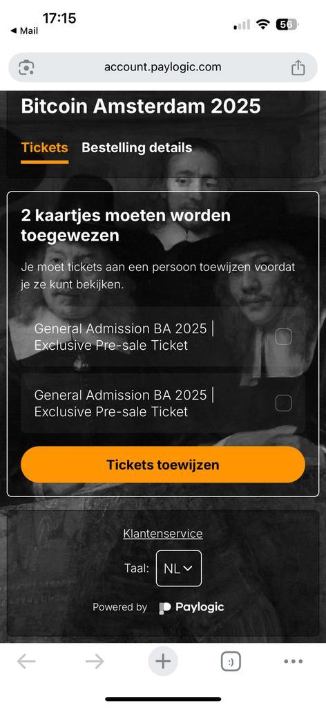 Bitcoin Amsterdam tickets. Moeten weg!!!, Tickets en Kaartjes, Evenementen en Festivals, Eén persoon