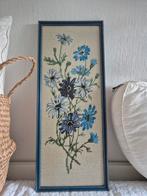 Vintage ingelijst borduurwerk, Minder dan 50 cm, Gebruikt, Ophalen of Verzenden, Schilderij