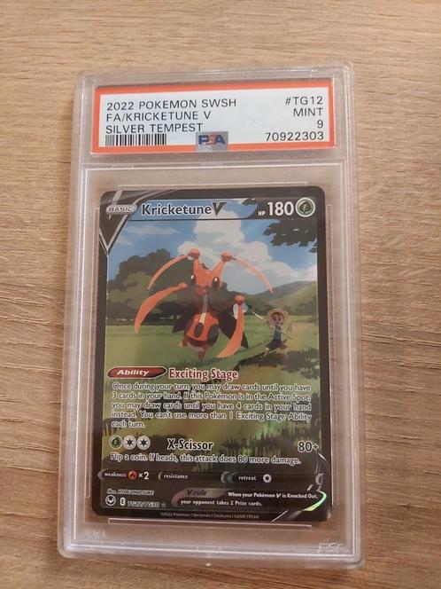 Kricketune trainer gallery #Tg12 silver tempest psa9, Hobby en Vrije tijd, Verzamelkaartspellen | Pokémon, Zo goed als nieuw, Ophalen of Verzenden
