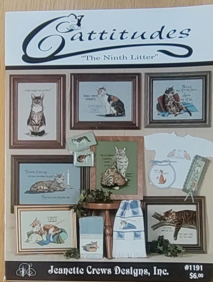 Cattitudes, The Ninth Litter, Hobby en Vrije tijd, Borduren en Borduurmachines, Zo goed als nieuw, Patroon, Handborduren, Ophalen of Verzenden